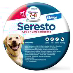 Seresto 4,50g + 2,03g Halsband für Hunde ab 8kg