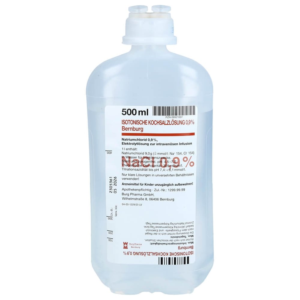 Isotonische Kochsalz 0.9% PE-Flasche