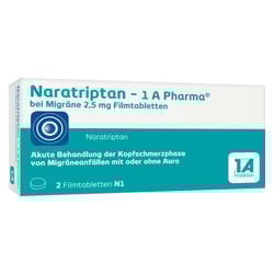 Naratriptan-1A Pharma bei Migräne 2,5 mg