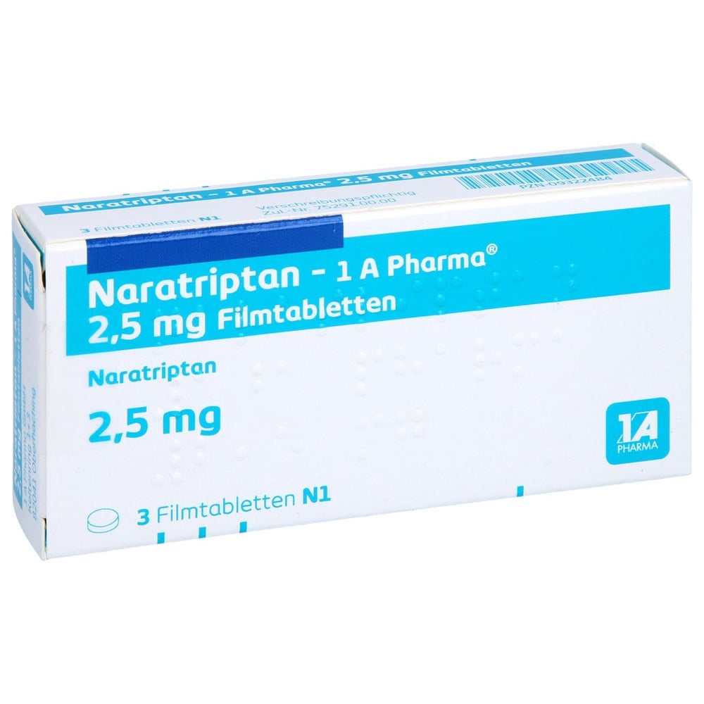 Naratriptan - 1 A Pharma 2.5 mg Filmtabletten