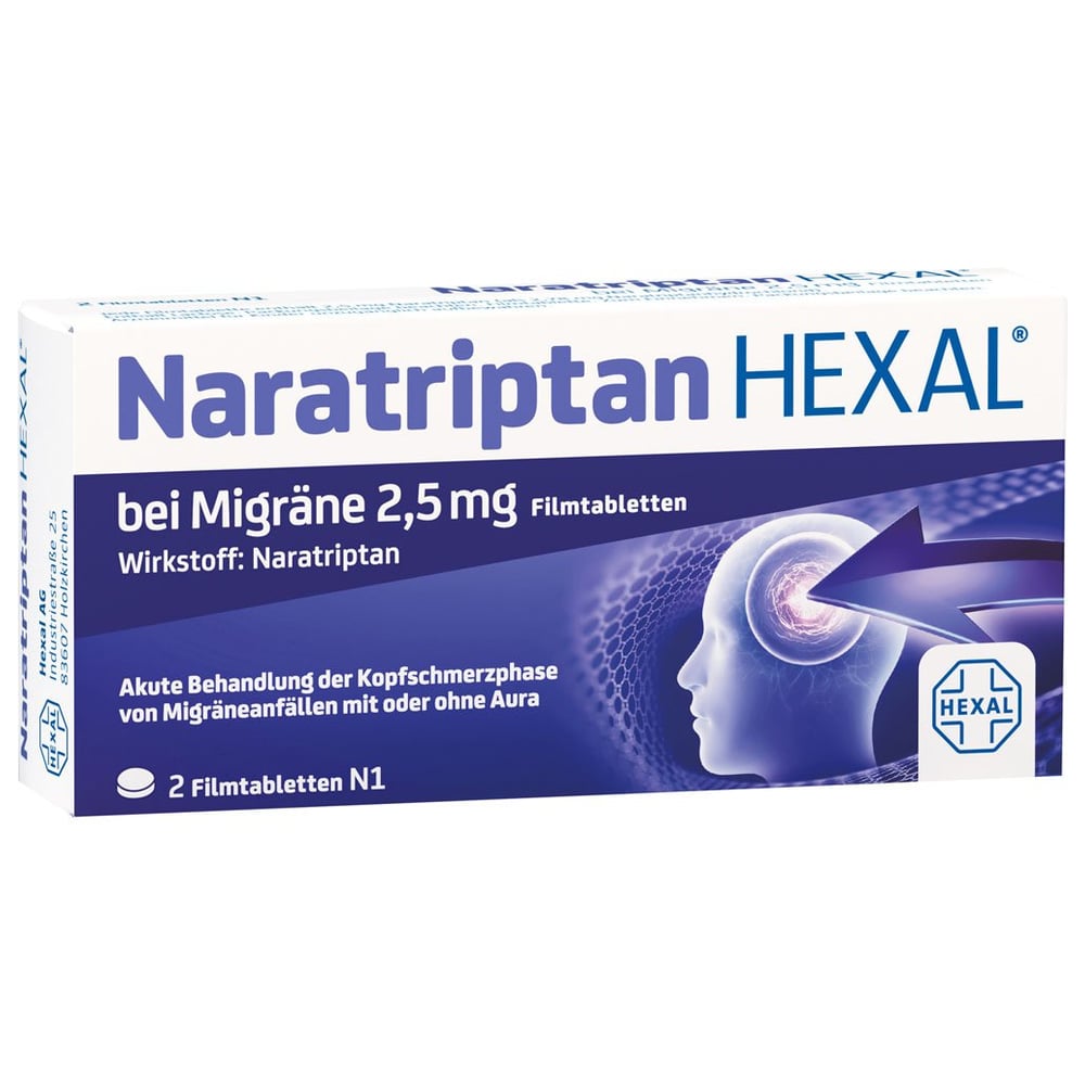 Naratriptan HEXAL bei Migräne 2,5 mg