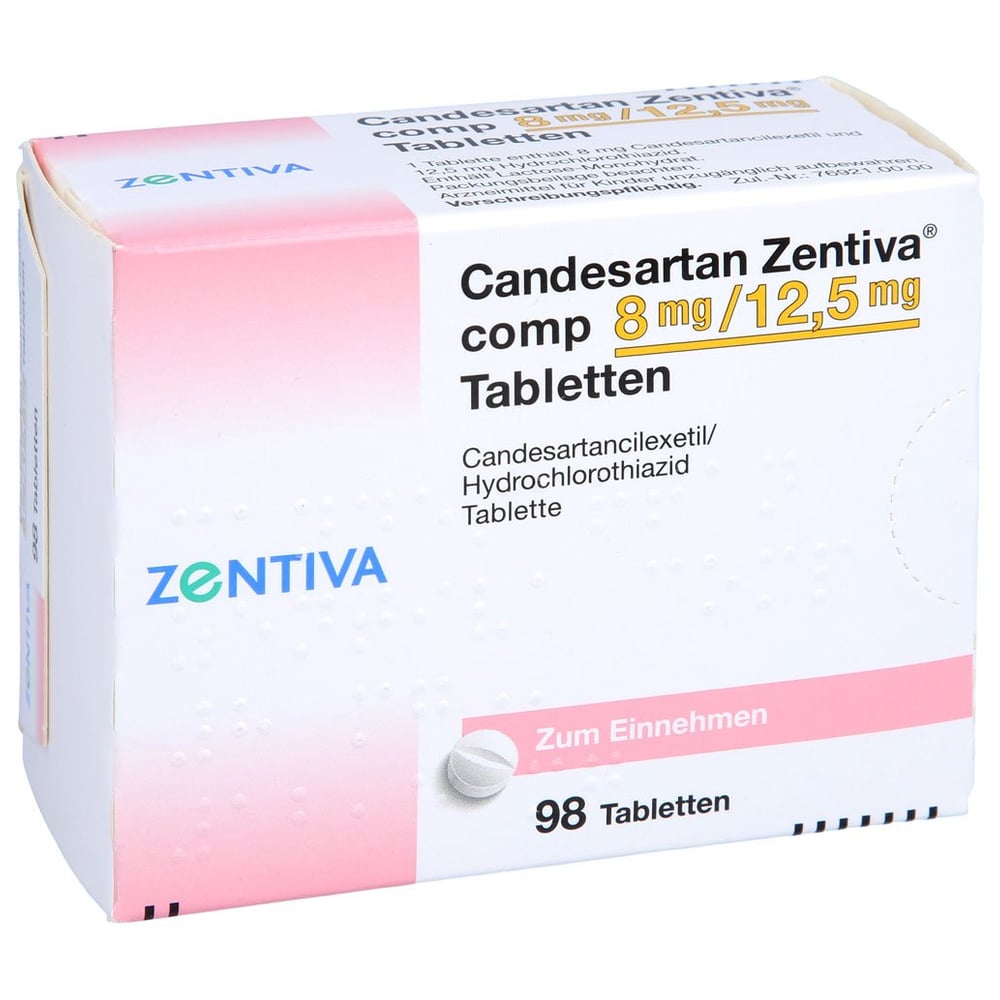 Candesartan Zentiva comp 8 mg/12,5 mg