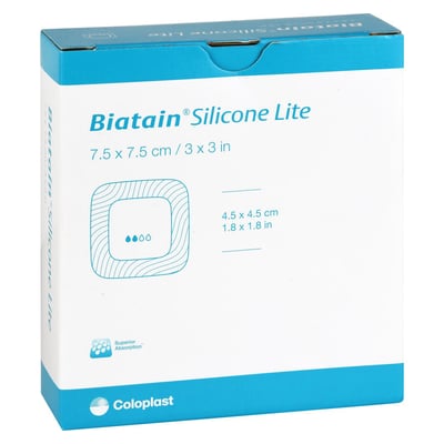 Biatain Silikon Lite Schaumverband 7,5x7,5 cm