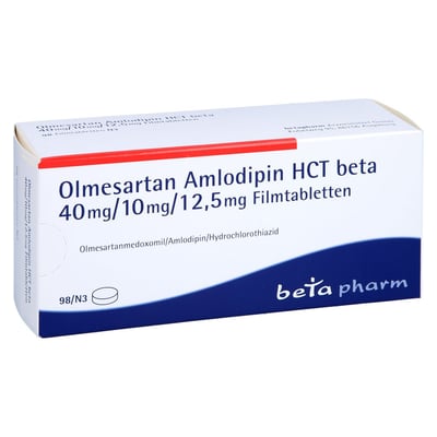 Olmesartan Amlodipin HCT beta 40 mg/10 mg/12,5 mg