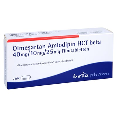Olmesartan Amlodipin HCT beta 40 mg/10 mg/25 mg