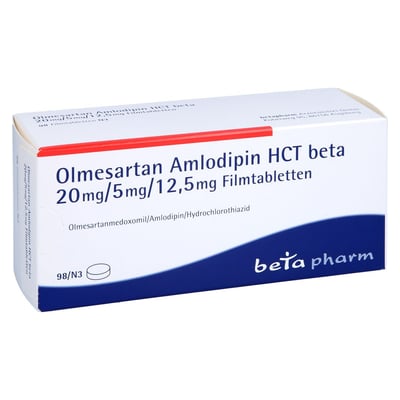 Olmesartan Amlodipin HCT beta 20 mg/5 mg/12,5 mg