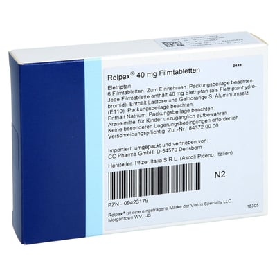 Relpax 40 mg Produktbild 1