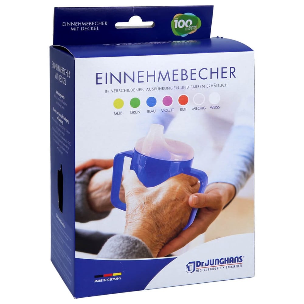 Einnehmebecher m.2 Griffen+2 Deckel 4+12mm rot