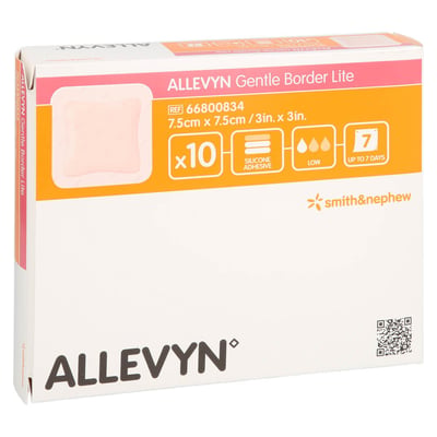 Allevyn Gentle Border Lite 7,5x7,5 cm Produktbild 1