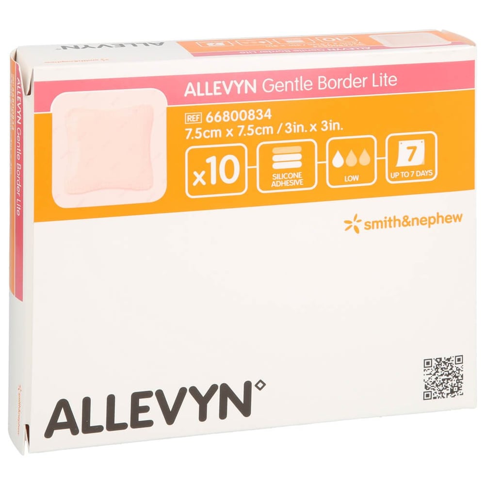 Allevyn Gentle Border Lite 7.5x7.5cm