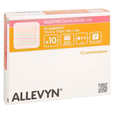 Allevyn Gentle Border Lite 7.5x7.5cm