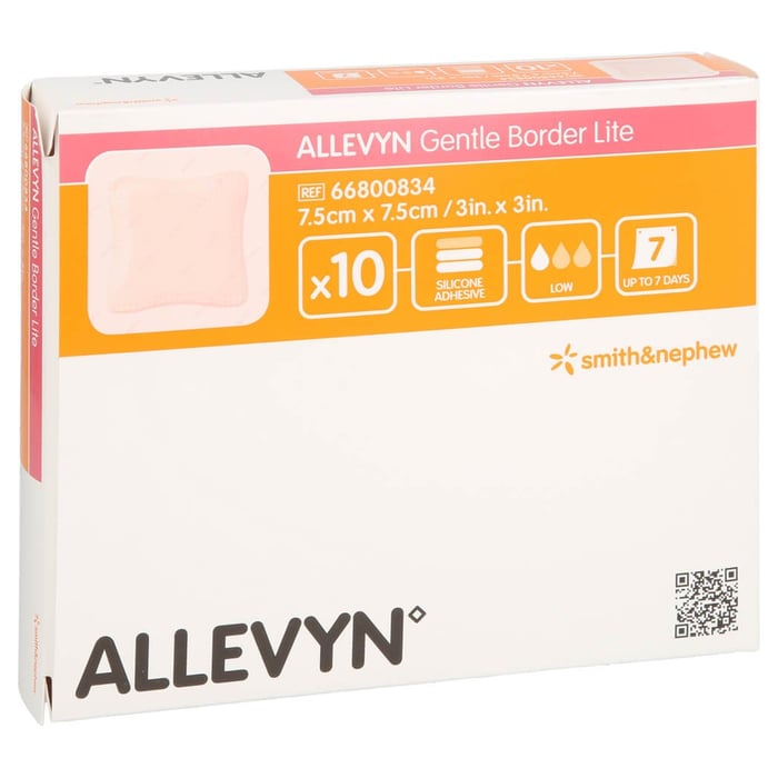 Allevyn Gentle Border Lite 7.5x7.5cm