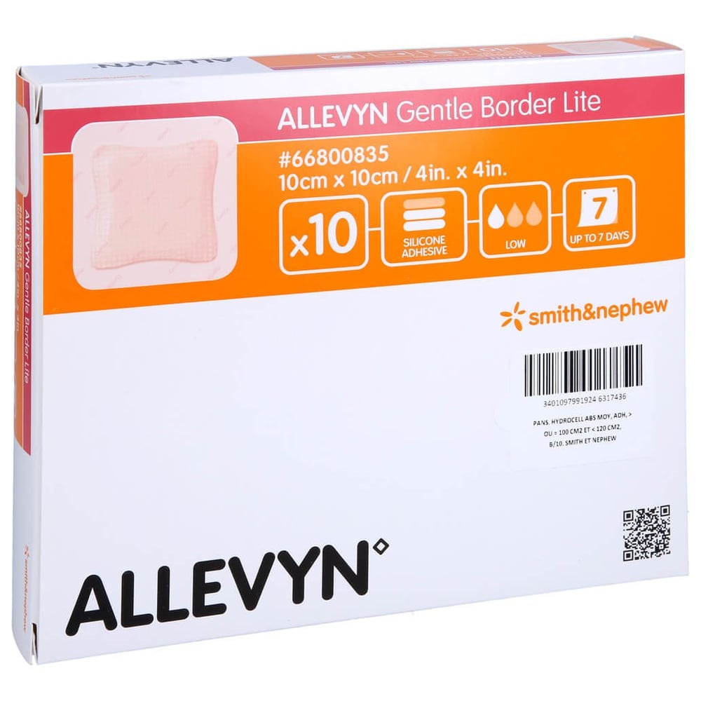Allevyn Gentle Border Lite 10x10cm