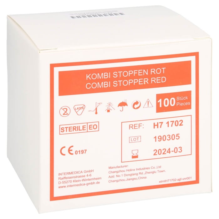 Kombi Stopper Verschlusskonen rot