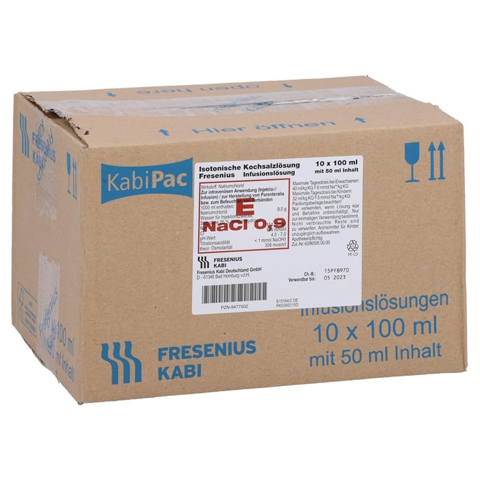 Isotone Kochsalzlösung 0.9% 100ml halbgefüllt