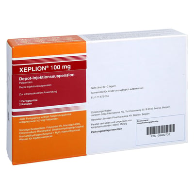Xeplion 100 mg Depot-Injektionssuspension Produktbild 1