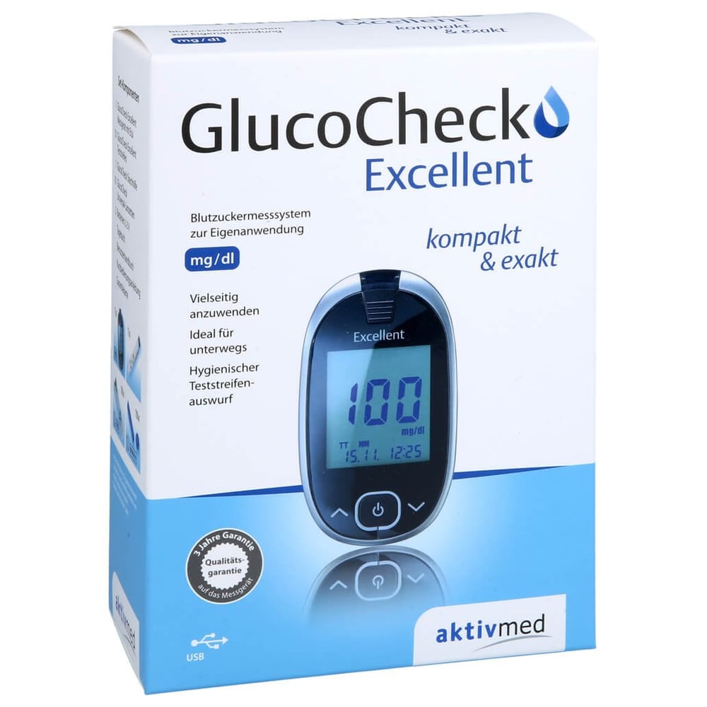 Glucocheck Excellent Blutzuckermessger.Set mg/dl