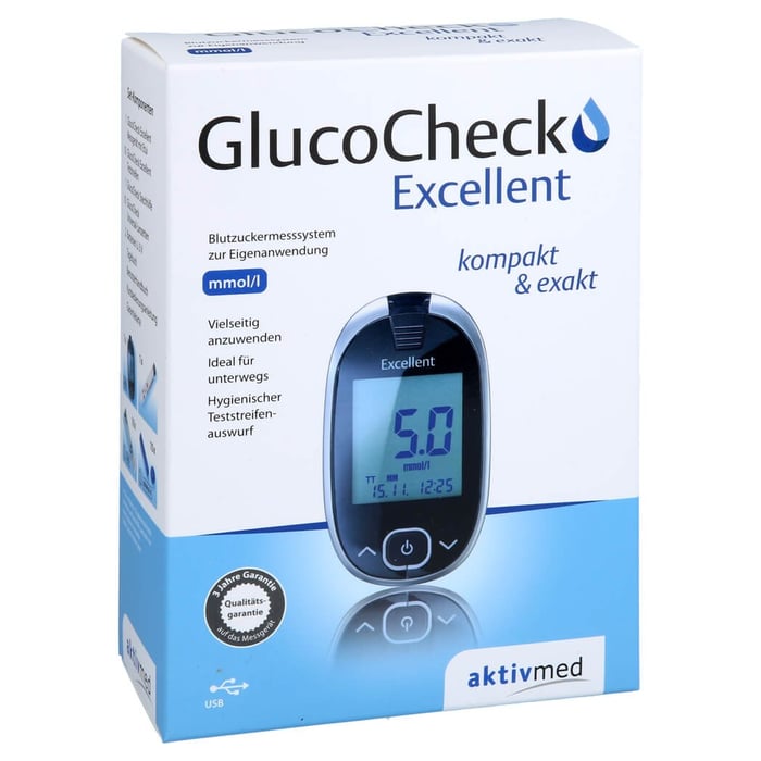 Glucocheck Excellent Blutzuckermessger.Set mmol/l