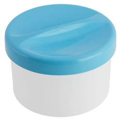 Prothesendose mit Sieb 3-tlg. weiß rund