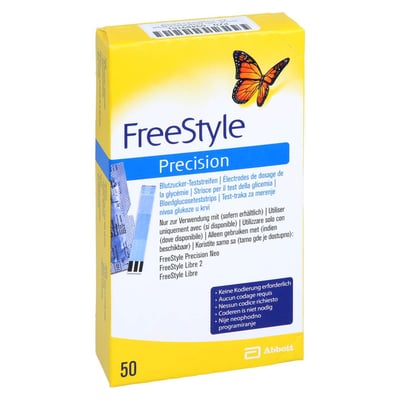 PRECISION FreeStyle Blutzucker Teststr.o.Codierung Produktbild 1