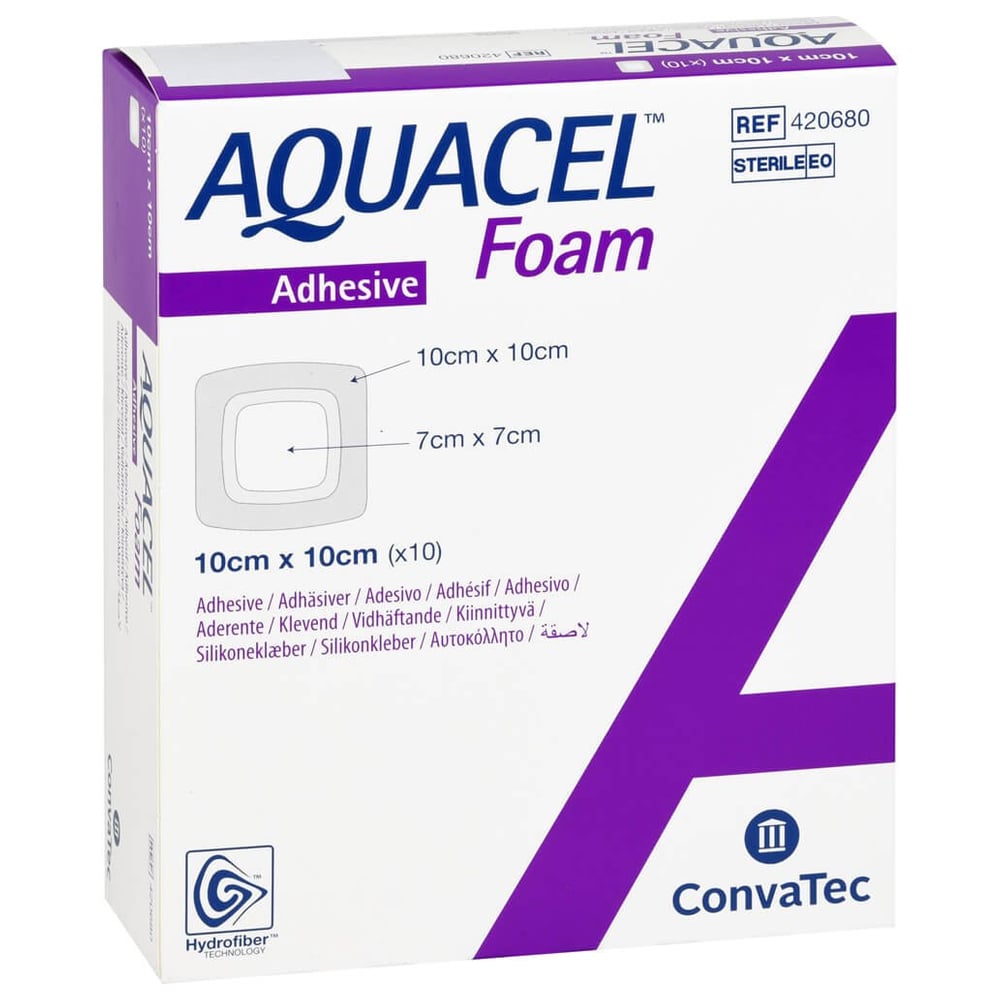 Aquacel Foam adh siv 10x10 cm Verband