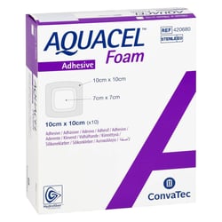 Aquacel Foam adhäsiv 10x10 cm Verband