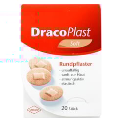 Dracoplast Soft Pflaster 2,2 cm rund hautfarben