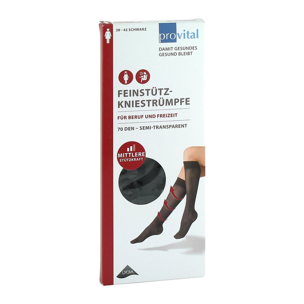 Provital 70den Stützkniestrümpfe Gr.39-42 schwarz