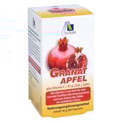 Granatapfel 500 mg plus Vit.C+B12+Zink+Selen Kaps.