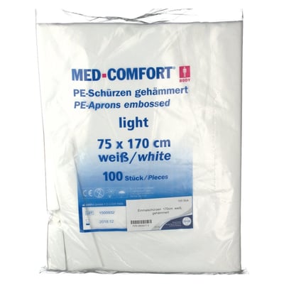 Einmal Schuerzen PE 170cm weiss