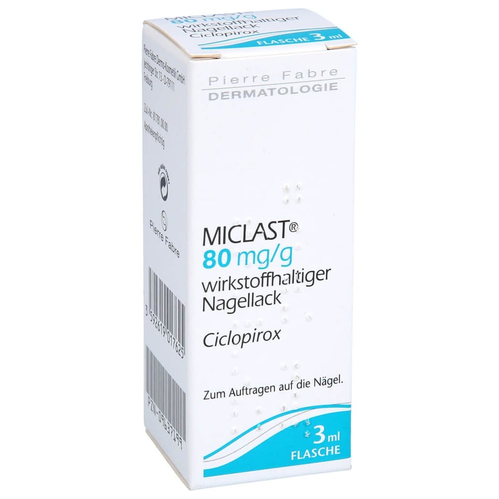 Miclast 80 mg/g wirkstoffhaltiger Nagellack