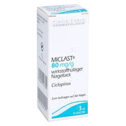 Miclast 80 mg/g wirkstoffhaltiger Nagellack