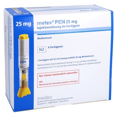 Metex PEN 25 mg (50 mg/ml) Injektionslösung im Fertigpen