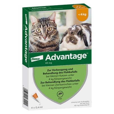 Advantage 40 mg Lösung kleine Katzen/Zierkaninchen Produktbild 1
