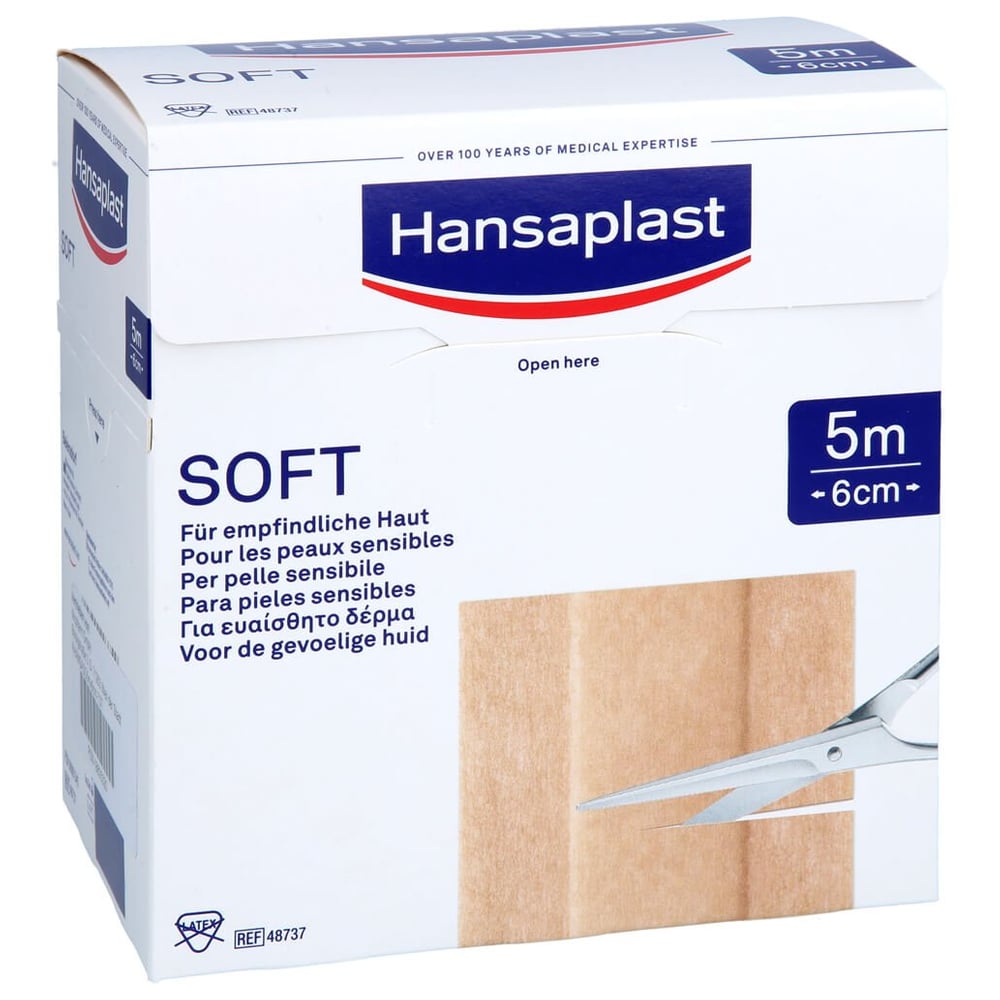 Hansaplast Soft Pflaster 6 cmx5 m Rolle
