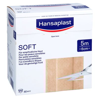 Hansaplast Soft Pflaster 6 cmx5 m Rolle