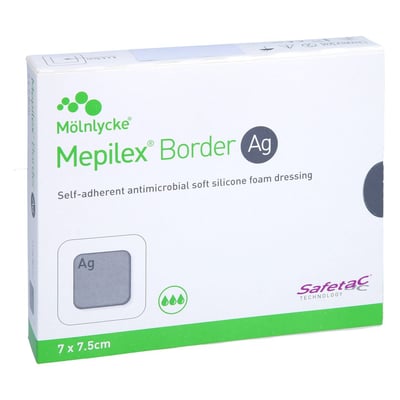 Mepilex Border Ag Schaumverband 7x7,5 cm steril ACA Müller/ADAG Pharma