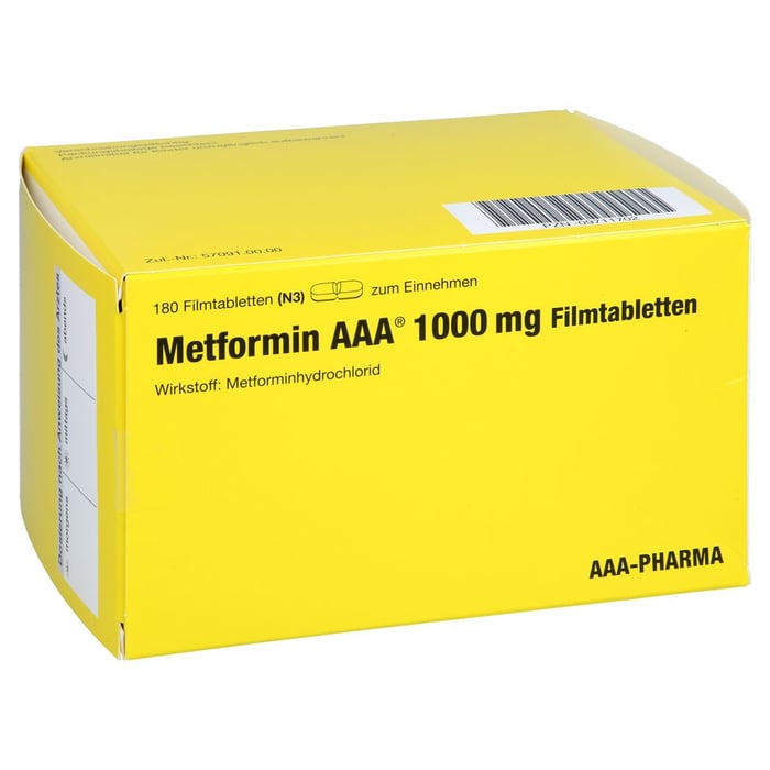 Metformin 1000mg Aaa Pharm