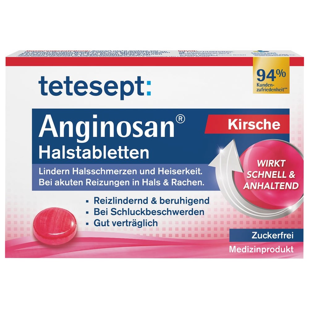 Tetesept Anginosan Halstabletten Kirsche zuckerfrei