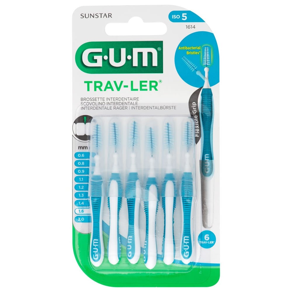 Gum Trav-ler 1,6mm Tanne blau Interdental+6Kappen