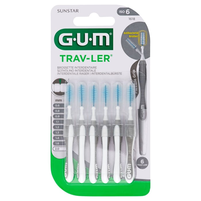 Gum Trav-ler 2,0mm Kerze grau Interdental+6Kappen