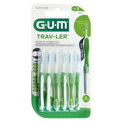 Gum Trav-ler 1,1 mm Tanne grün Interdental+6Kappen Produktbild 1