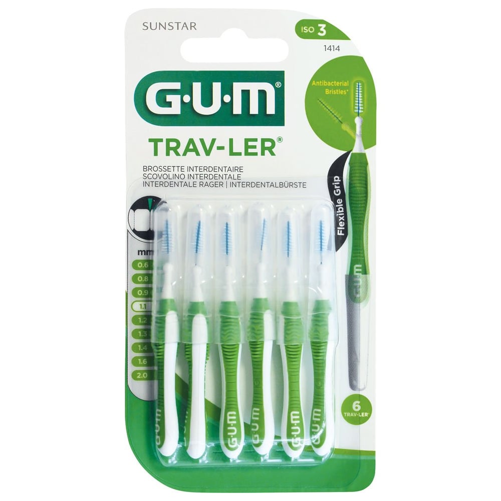 Gum Trav-ler 1,1mm Tanne grün Interdental+6Kappen