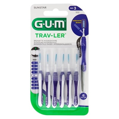 Gum Trav-ler 1,2 mm Kerze lila Interdental+6Kappen Produktbild 1
