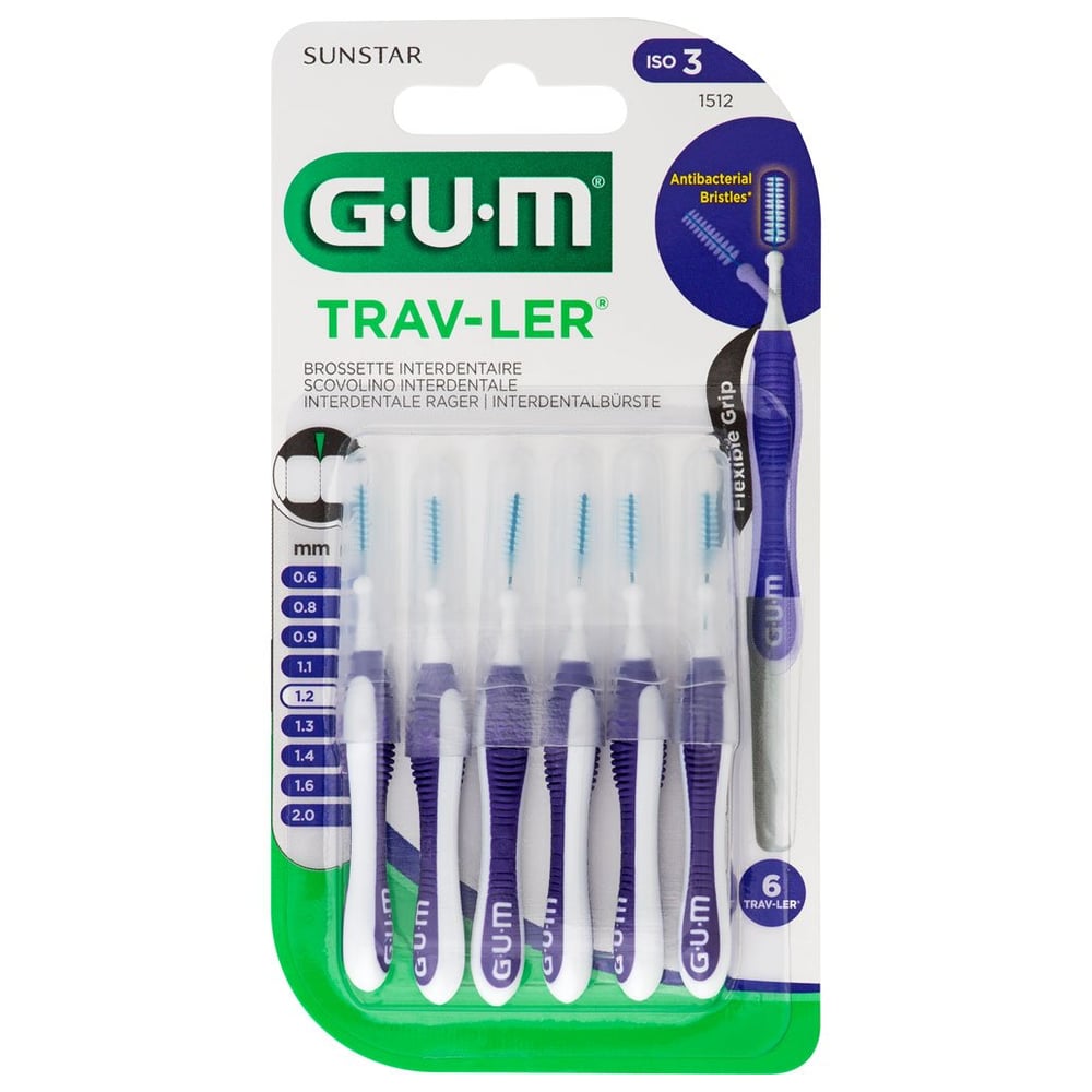 Gum Trav-ler 1,2mm Kerze lila Interdental+6Kappen
