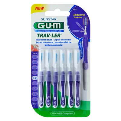 Gum Trav-ler 1,2mm Kerze lila Interdental+6Kappen