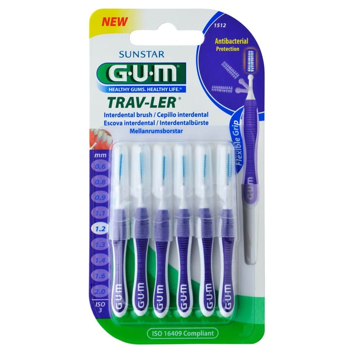 Gum Trav-ler 1,2mm Kerze lila Interdental+6Kappen