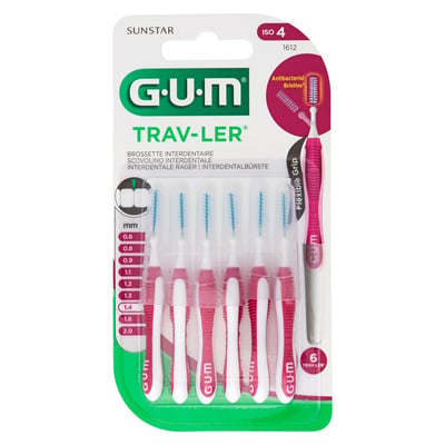 Gum Trav-ler 1,4 mm Kerze pink Interdental+6Kappen Produktbild 1