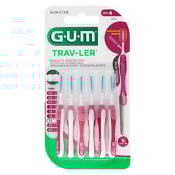 Gum Trav-ler 1,4mm Kerze pink Interdental+6Kappen