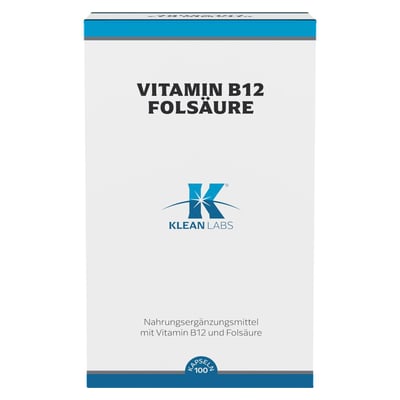 Vitamin B12+Folsäure Klean Labs Kapseln